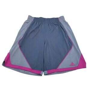 Adidas Men's Athletic Training Shorts, Size M, Gray Pink Basketball Gym Gear